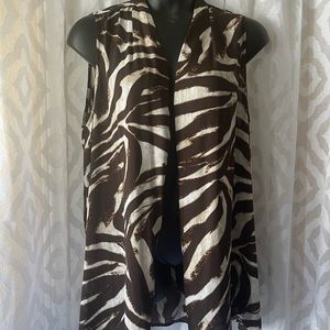 Susan Graver sleeveless woven tunic vest